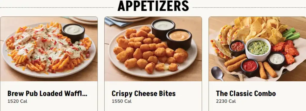 Applebee’s Appetizers Price List