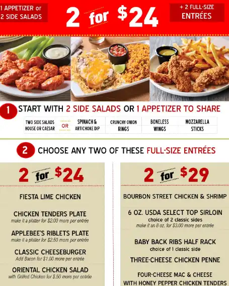 Applebee’s Handcrafted Burgers Updated Prices