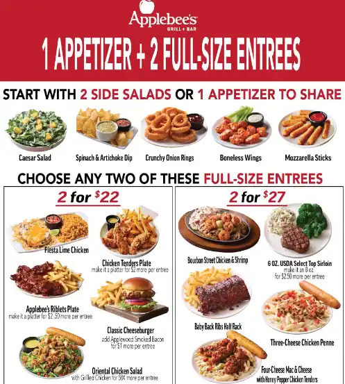 Applebee’s Irresist-A-Bowls® Price Lists