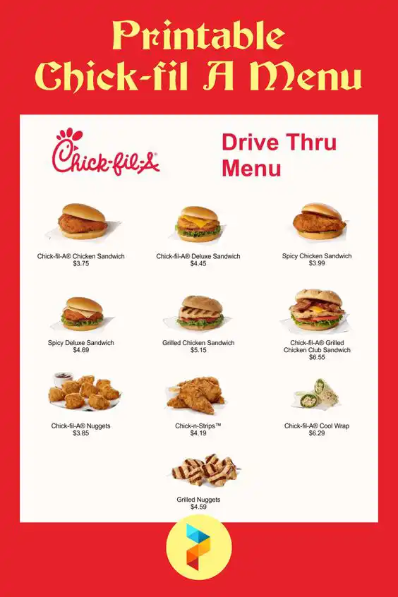 Chick-fil-A USA MENU PRICES UPDATED FEBRUARY 2024