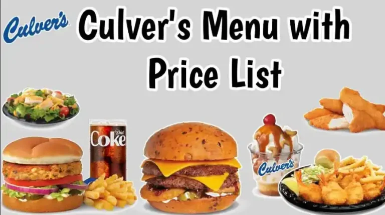 CULVER’S MENU PRICES USA UPDATED MARCH 2024