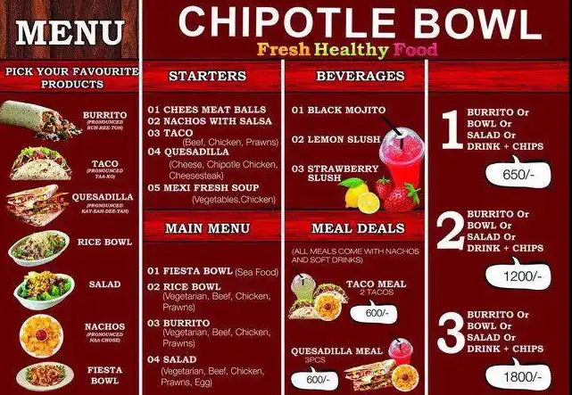 Chipotle MENU PRICES USA UPDATED MARCH 2024