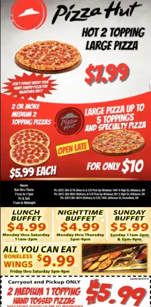 Create Your Own Pizza Pizza Hut Menu Prices