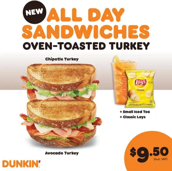 Dunkin’ Donuts Sandwiches & Wraps Price