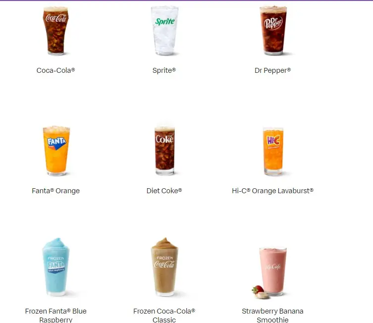 McDonald’s Beverages Price