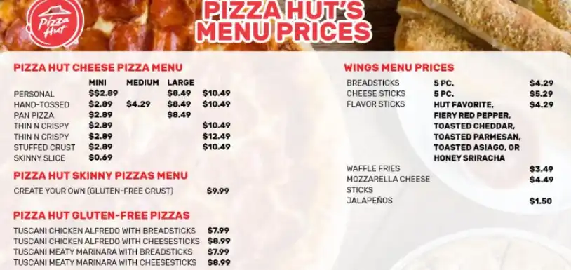 PIZAA HUT MENU PRICES USA UPDATED FEBRUARY 2024