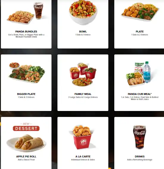 Panda Express A La Carte Updated Price Lists