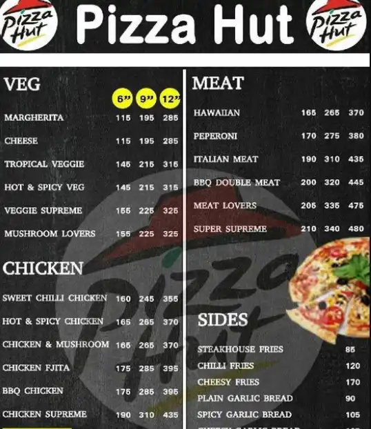 Pizza Hut Most Popular Menu and Prices