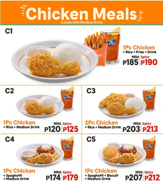 Popeyes Dinners Menu and Updated Price