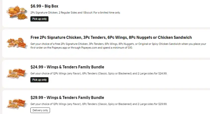 Popeyes Family Meals Price Updated