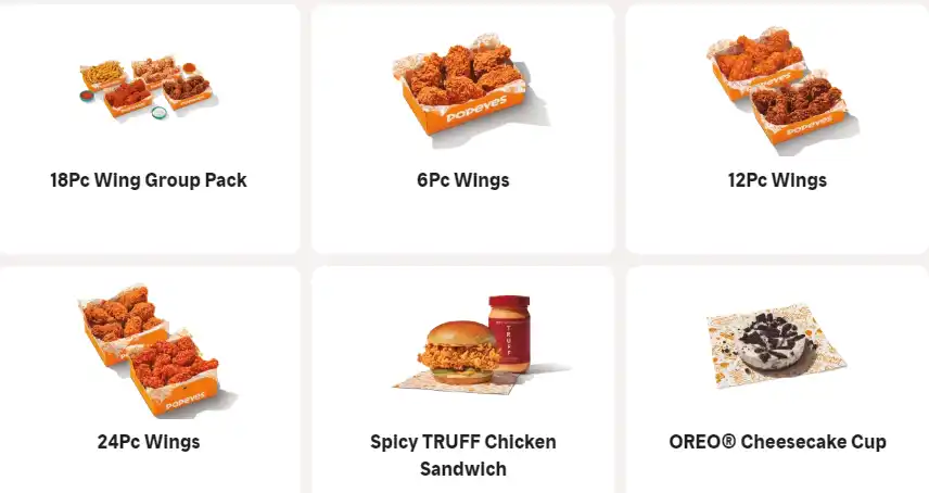 Popeyes Most Popular Menu Items With Prices