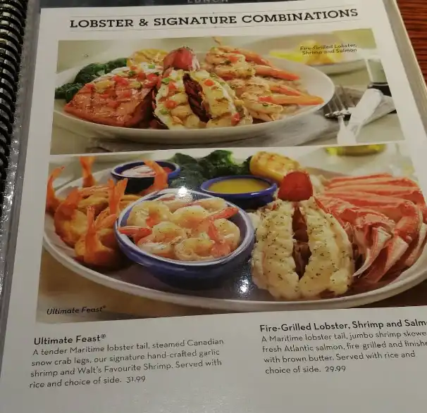 Red Lobster Bowls & Sandwiches Price Lists