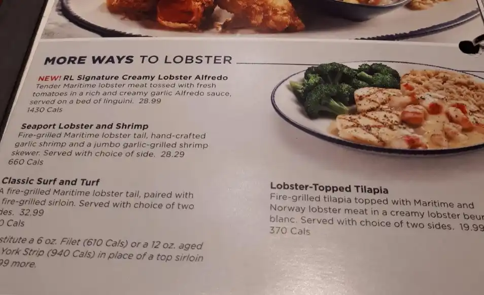 Red Lobster Starters Prices