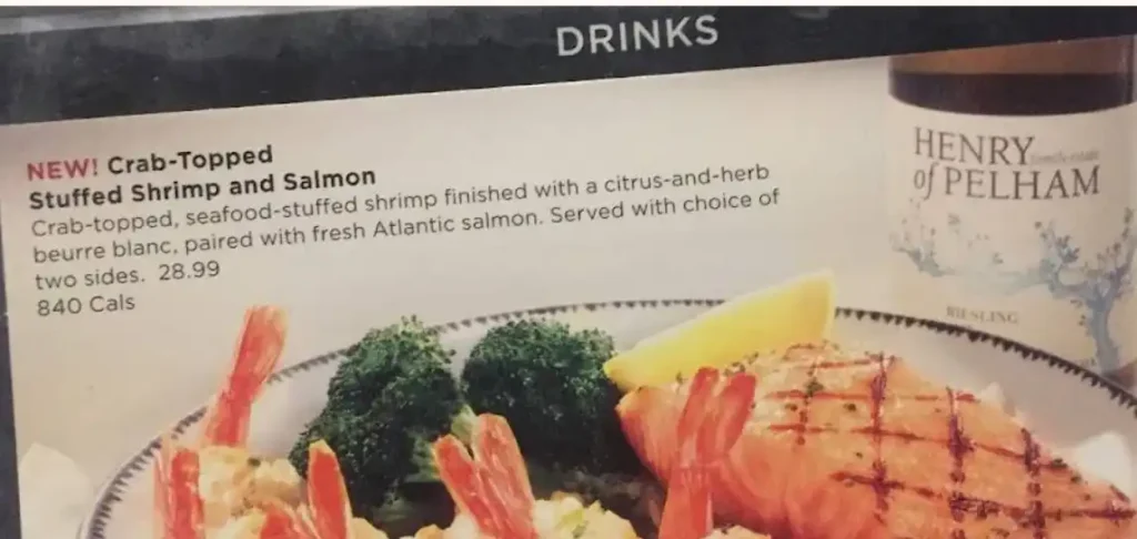 Red Lobster Beverages Price Lists