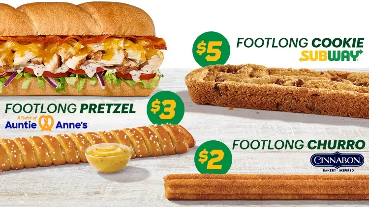 Subway Sides Menu Updated