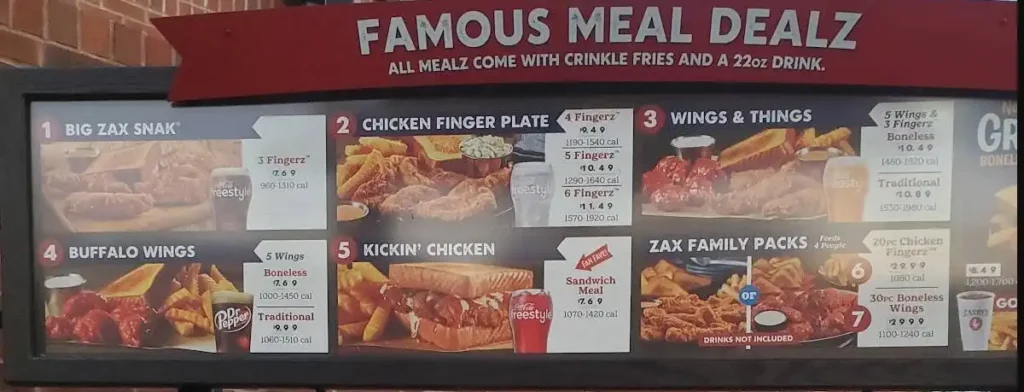 Zaxby’s Family Meals Prices