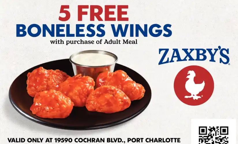 Zaxby’s Shareables Fingerz, Wings & Extras Prices