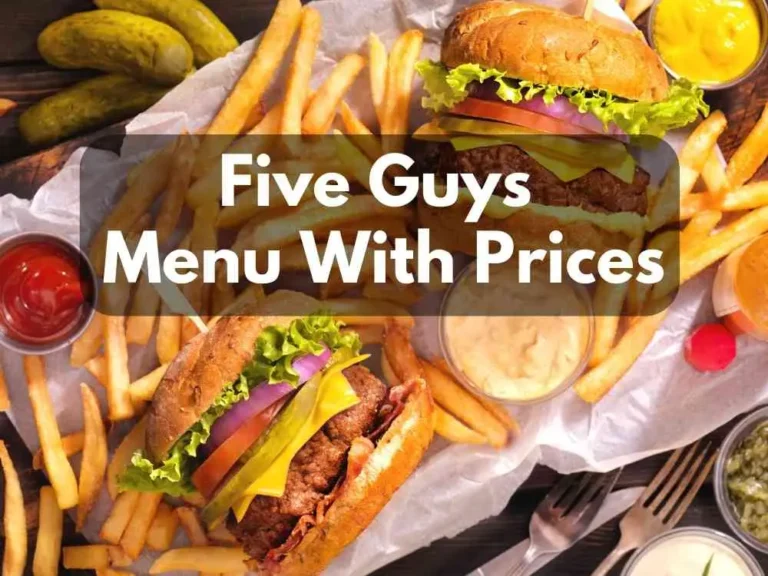 Five Guys MENU PRICES USA UPDATED MARCH 2024