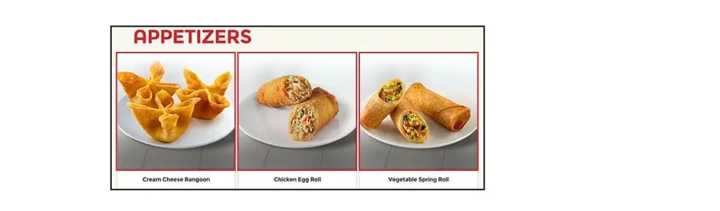 Panda Express Appetizers and More Menu Price List