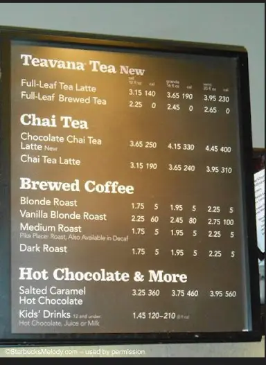 Starbucks Iced Teas Price