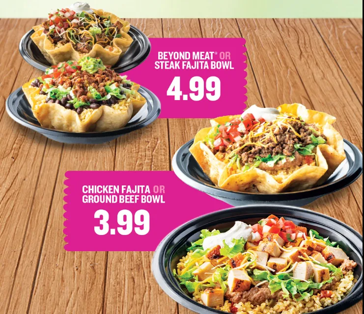 Cabana Bowls With Menu Price