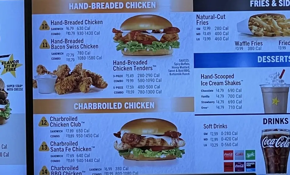 Carl’s Jr. MENU PRICES USA UPDATED