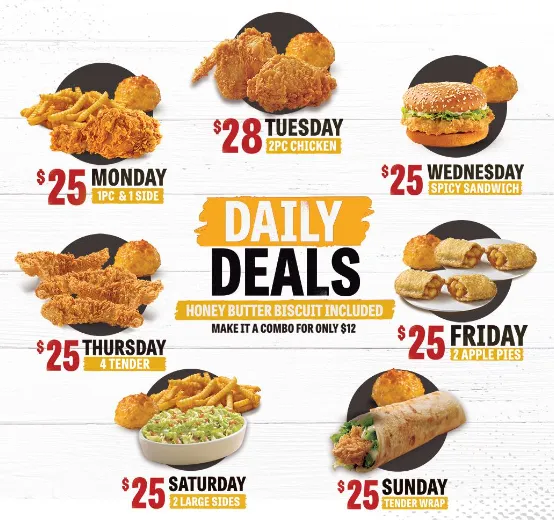 Church’s Texas Chicken Original Real Meal Combos Price