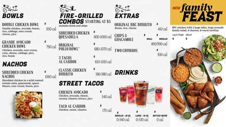 El Pollo Loco MENU PRICES USA UPDATED MARCH 2024