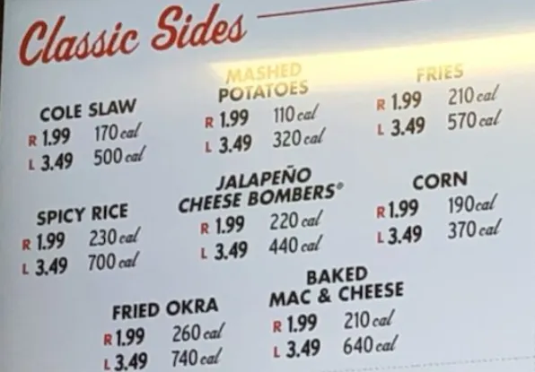 Homestyle Sides Price