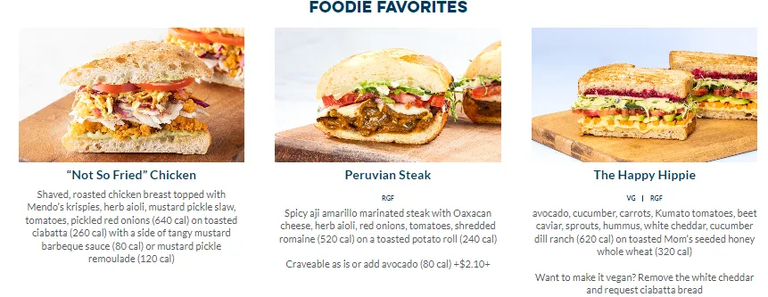 Mendocino Farms Sandwiches Menu Price