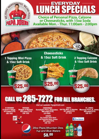 Papa Johns Lunch