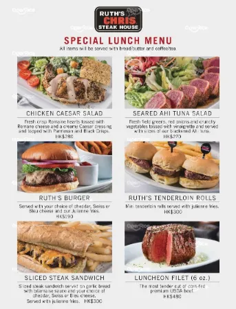 Ruth’s Chris Steak House Burgers & Sandwiches